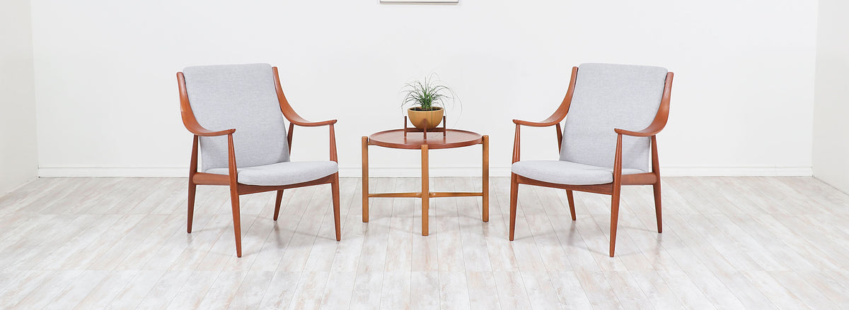 Peter Hvidt & Orla Mølgaard-Nielsen Lounge Chairs for France & Søn