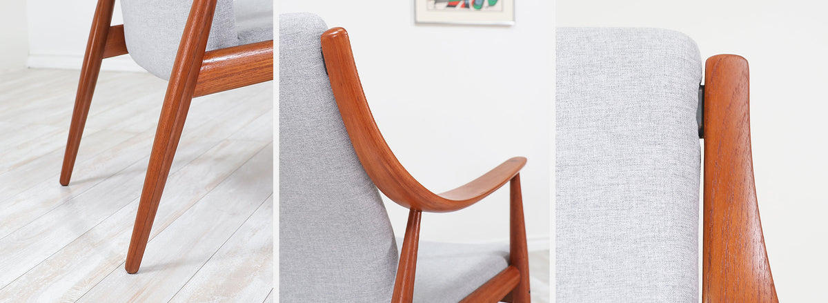 Peter Hvidt & Orla Mølgaard-Nielsen Lounge Chairs for France & Søn