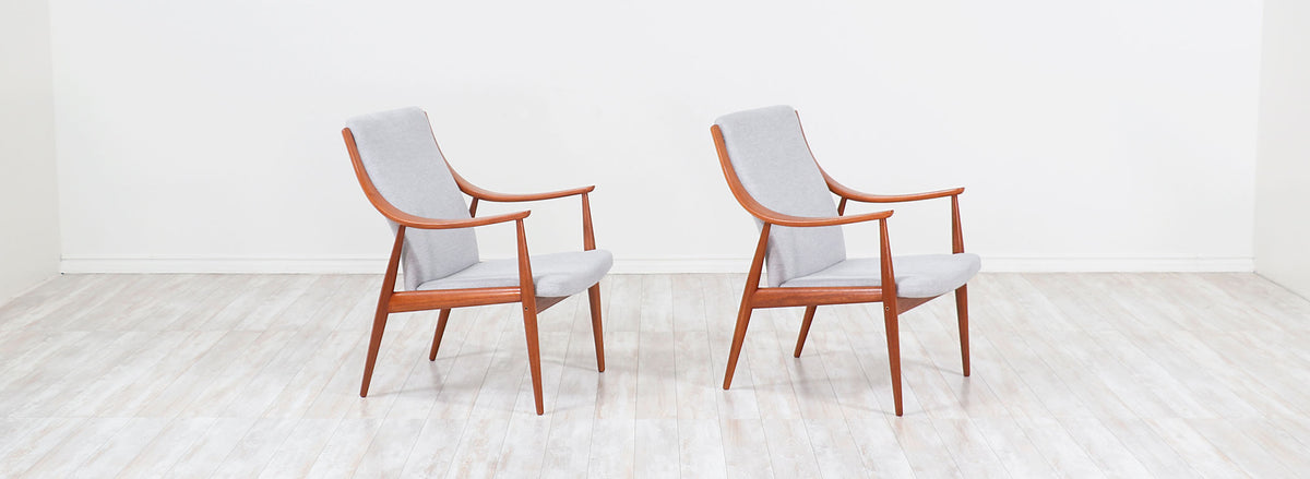 Peter Hvidt & Orla Mølgaard-Nielsen Lounge Chairs for France & Søn
