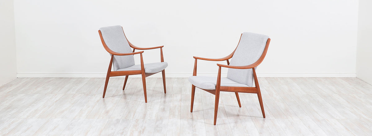 Peter Hvidt & Orla Mølgaard-Nielsen Lounge Chairs for France & Søn