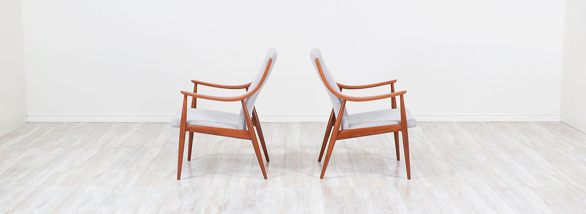 Peter Hvidt & Orla Mølgaard-Nielsen Lounge Chairs for France & Søn