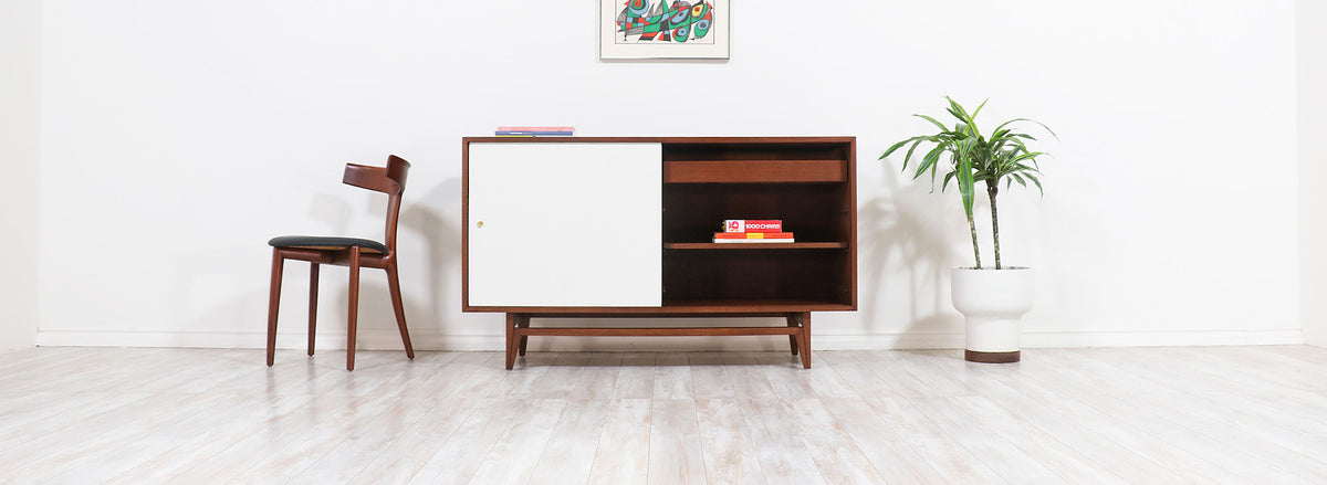 John Keal Multi-Color Credenza with Reversible Doors for Brown Saltman