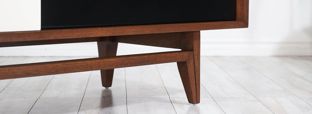 John Keal Multi-Color Credenza with Reversible Doors for Brown Saltman