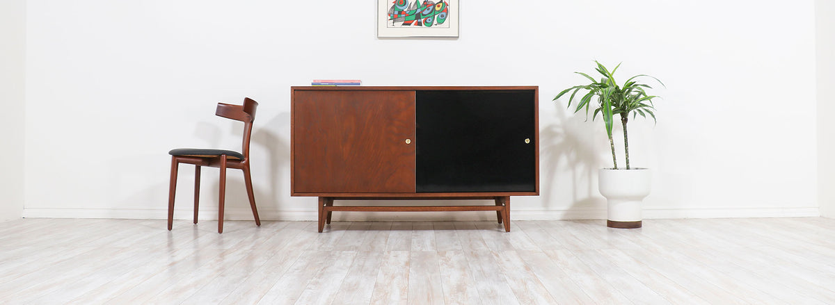 John Keal Multi-Color Credenza with Reversible Doors for Brown Saltman