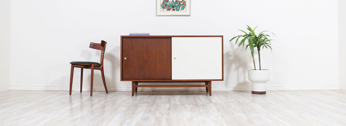 John Keal Multi-Color Credenza with Reversible Doors for Brown Saltman