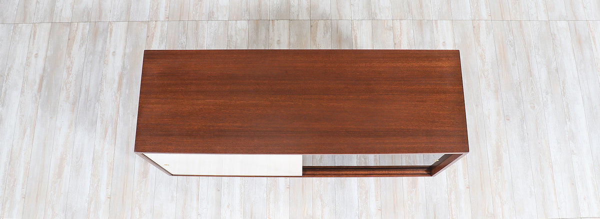 John Keal Multi-Color Credenza with Reversible Doors for Brown Saltman