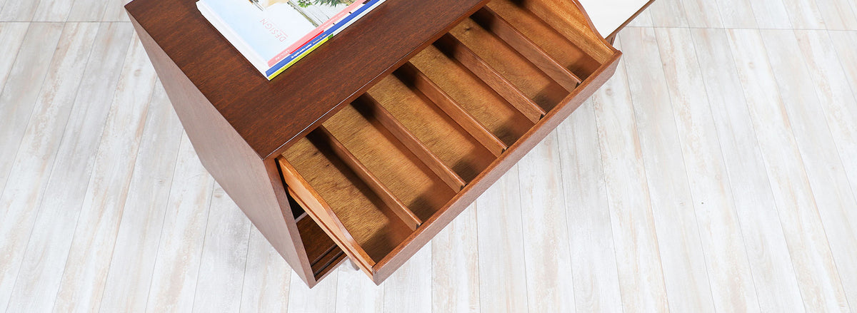 John Keal Multi-Color Credenza with Reversible Doors for Brown Saltman