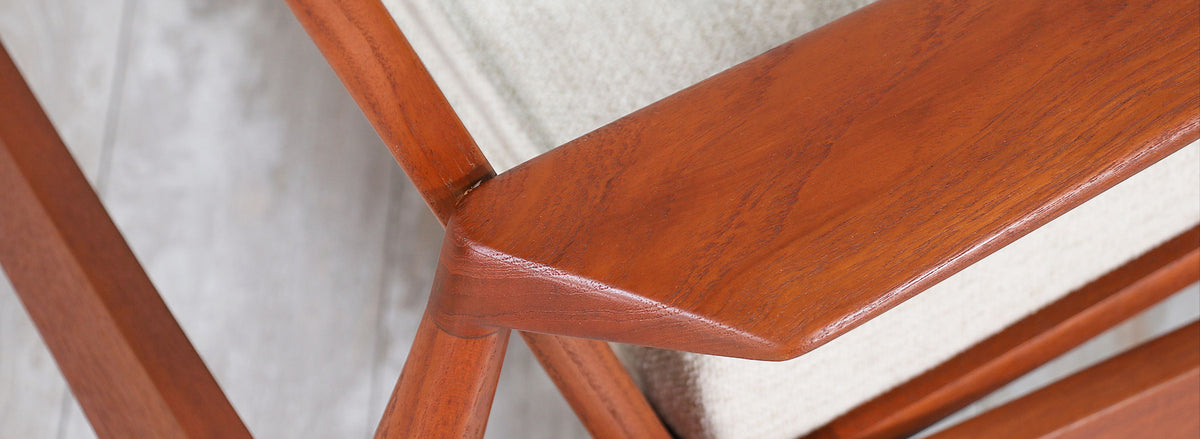 Danish Modern Sculpted Teak Lounge Chair