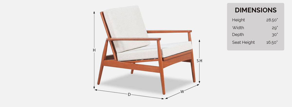 Danish Modern Sculpted Teak Lounge Chair