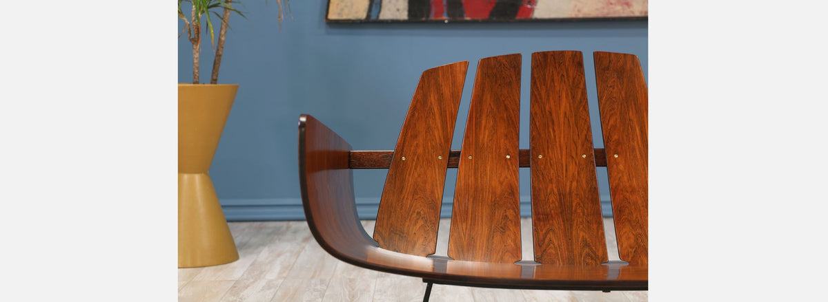 Jorge Zalszupin “Presidencial” Rosewood Lounge Chair with Ottoman