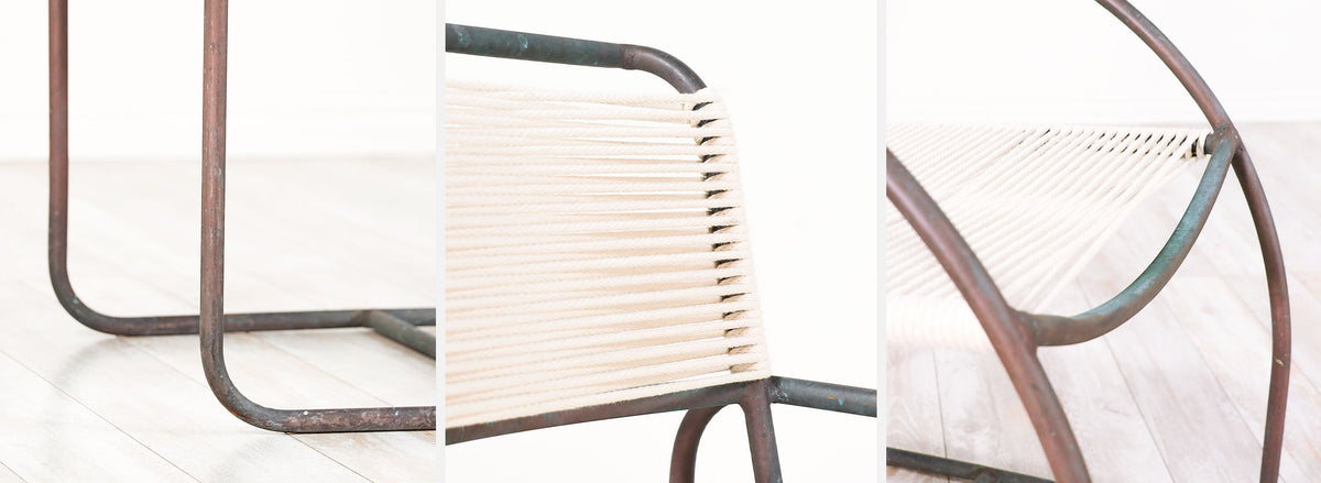 Kipp Stewart Tubular Bronze Armchairs for Terra