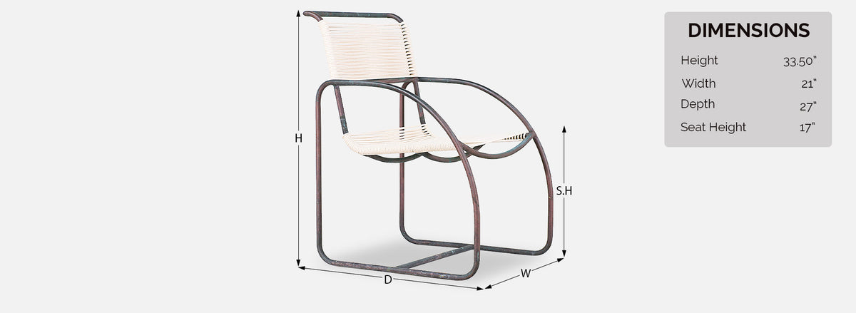 Kipp Stewart Tubular Bronze Armchairs for Terra