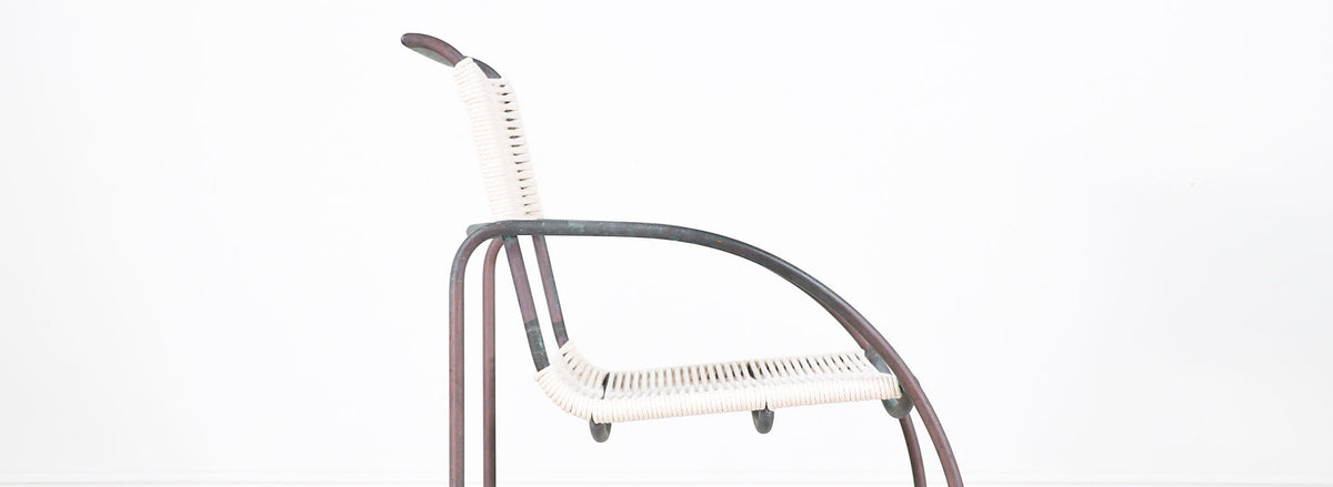Kipp Stewart Tubular Bronze Armchairs for Terra