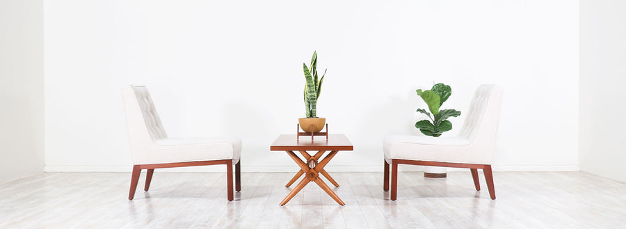 T.H. Robsjohn-Gibbings "X" Base Coffee Table for Widdicomb