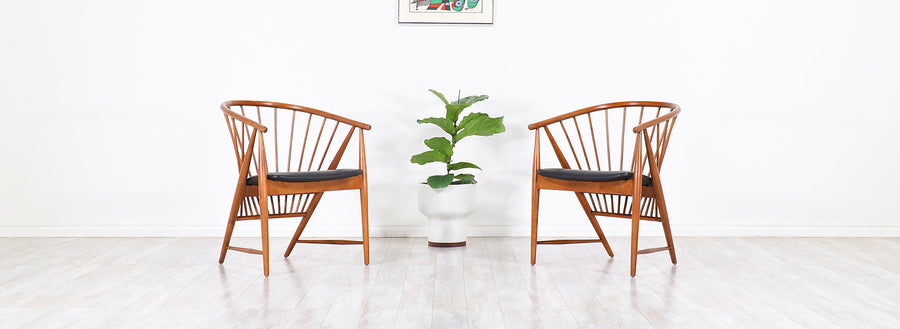 Sonna Rosén "Sun Feather" Arm Chairs for Nässjö Stolfabrik