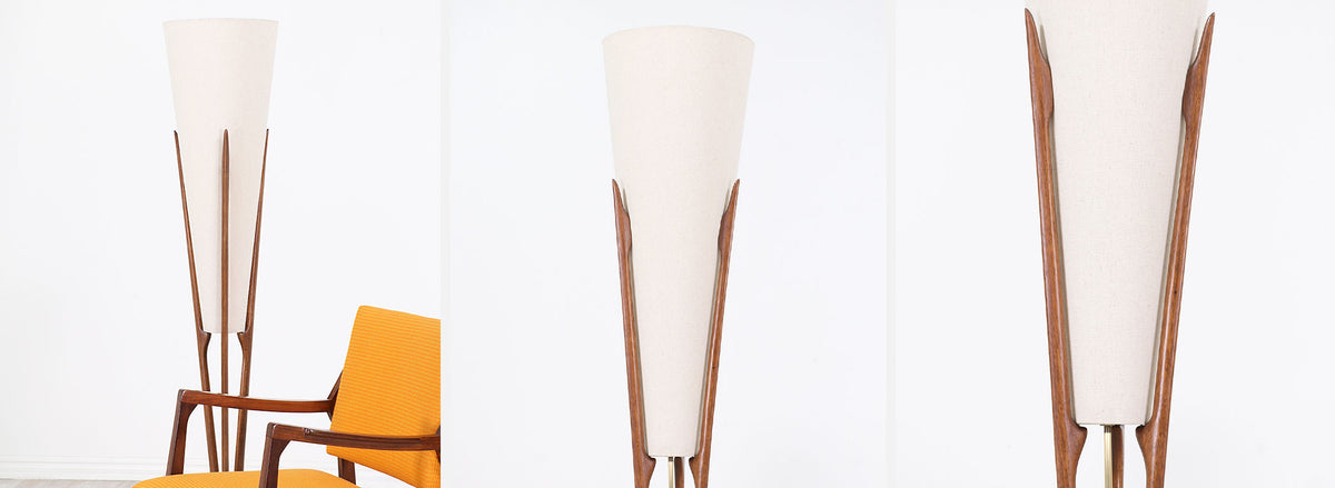 Mid-Century Sculpted Floor Lamp by Modeline 2