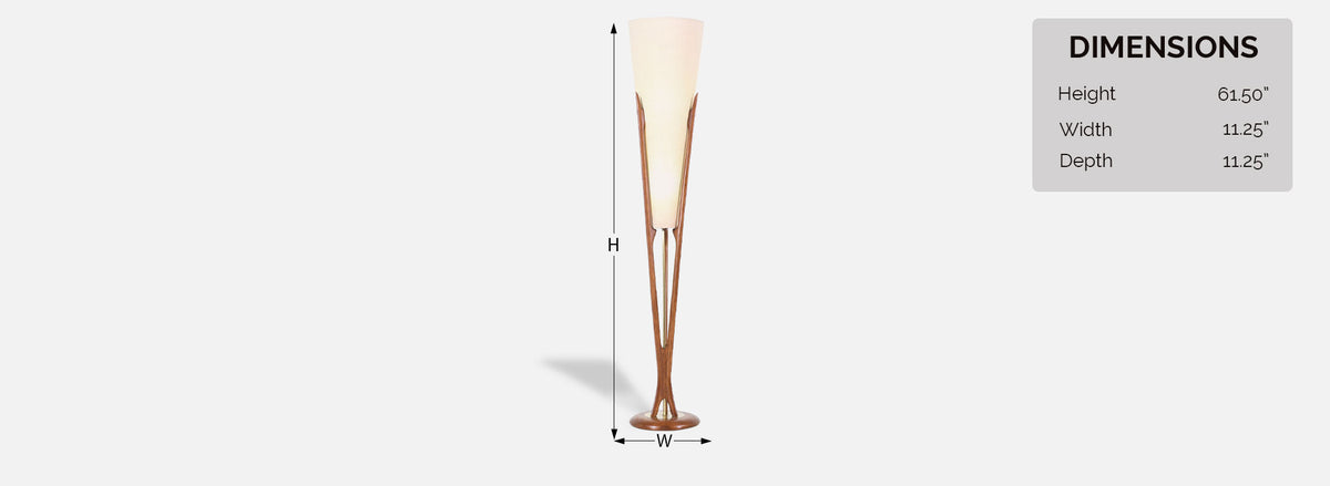 Mid-Century Sculpted Floor Lamp by Modeline 2