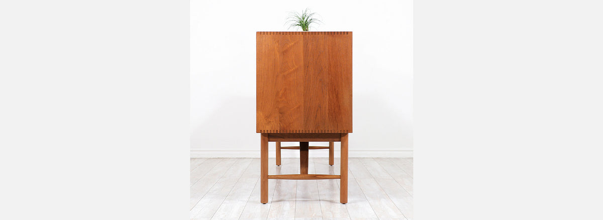 Peter Hvidt & Orla Mølgaard-Nielsen Tambour-Door Credenza for Søborg Møbelfabrik