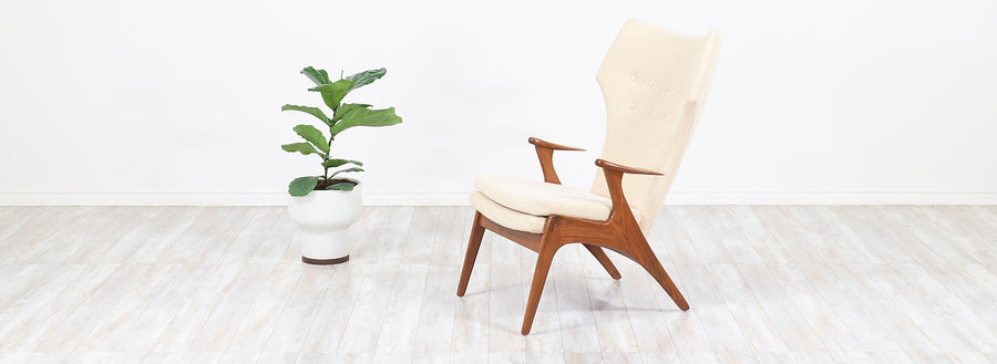Danish Modern Wing Chair by Kurt Østervig