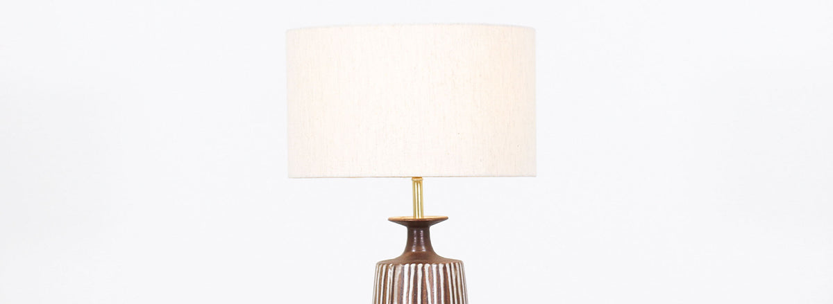 Mid-Century Glazed Ceramic Table Lamp
