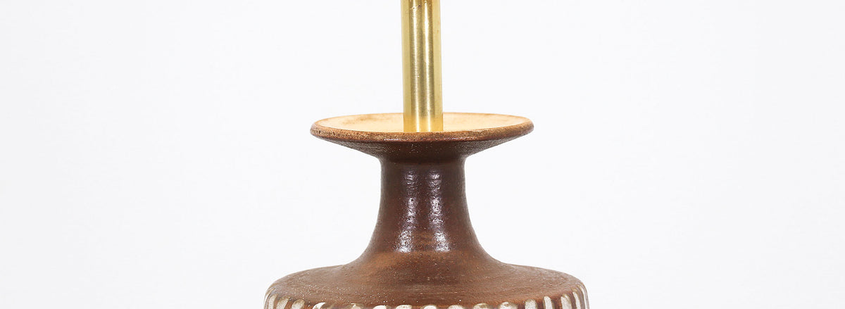 Mid-Century Glazed Ceramic Table Lamp