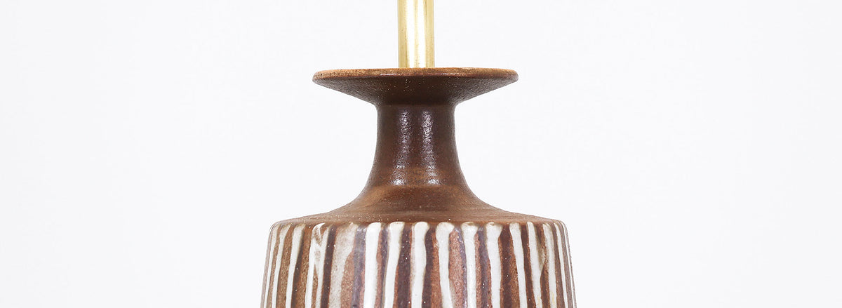 Mid-Century Glazed Ceramic Table Lamp