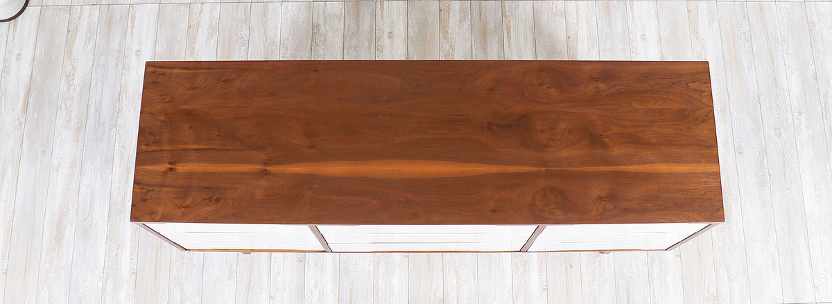 Mid-Century Modern Two-Tone Lacquered & Walnut Dresser