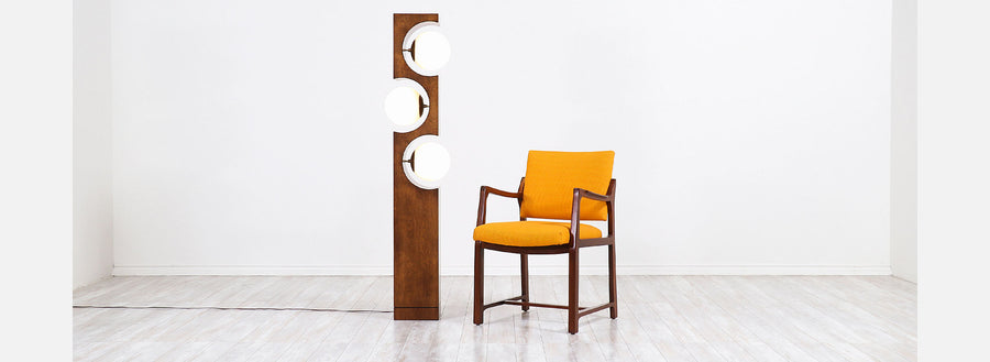 Mid-Century Geometric 3-Globe Floor Lamp by Modeline