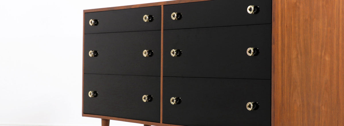 Greta M. Grossman Two-Tone Lacquered & Walnut Dresser for Glenn of California