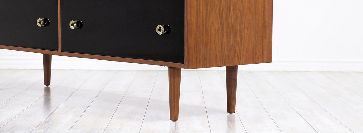 Greta M. Grossman Two-Tone Lacquered & Walnut Dresser for Glenn of California