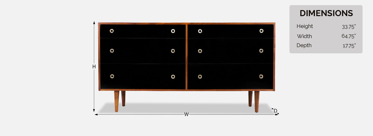 Greta M. Grossman Two-Tone Lacquered & Walnut Dresser for Glenn of California