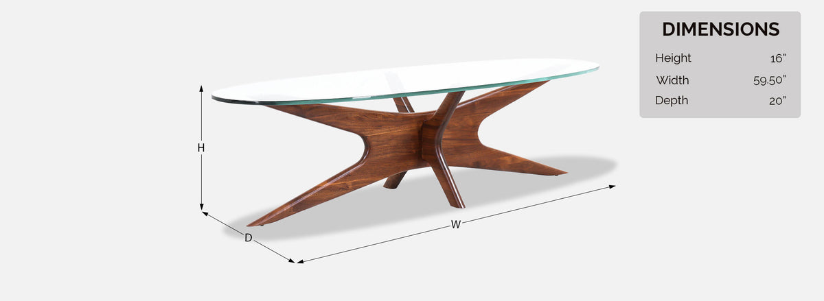 Adrian Pearsall 893-TGO Coffee Table for Craft Associates 3