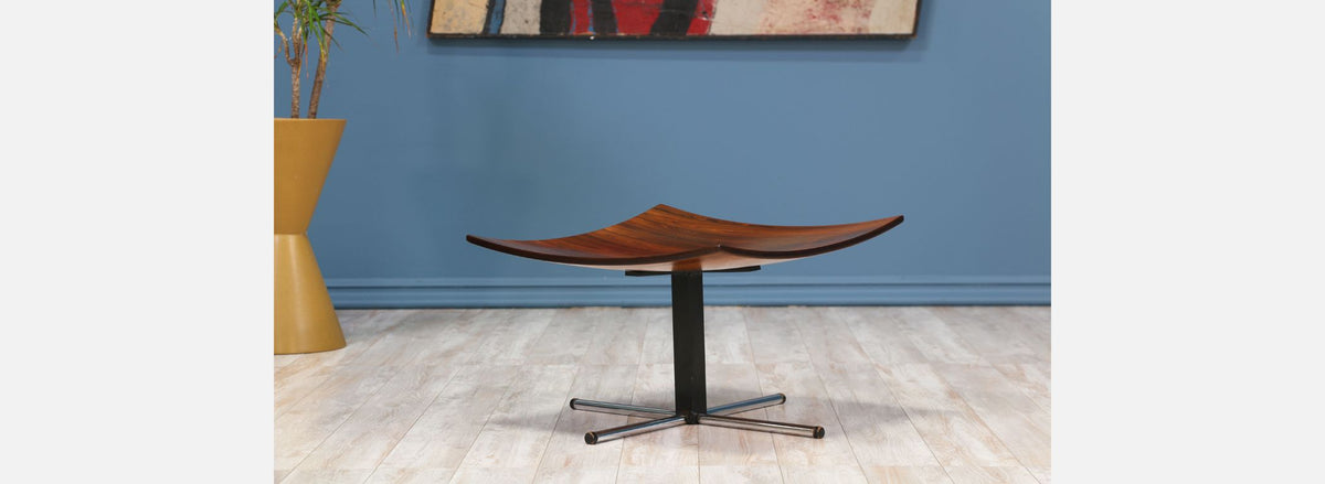 Jorge Zalszupin “Presidencial” Rosewood Lounge Chair with Ottoman