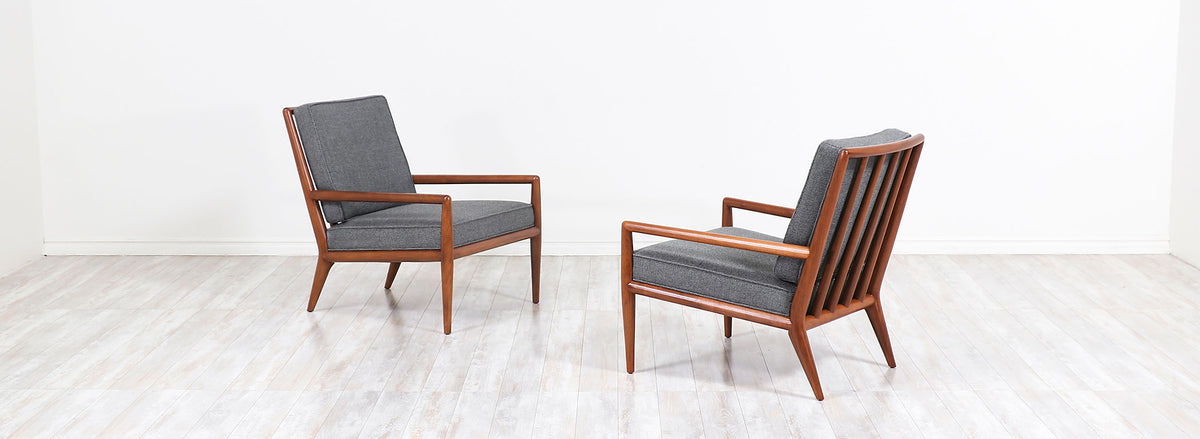 T.H. Robsjohn-Gibbings Lounge Chairs for Widdicomb
