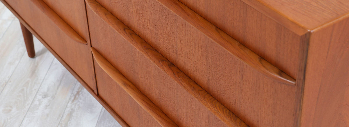 Danish Modern Teak 9-Drawer Dresser