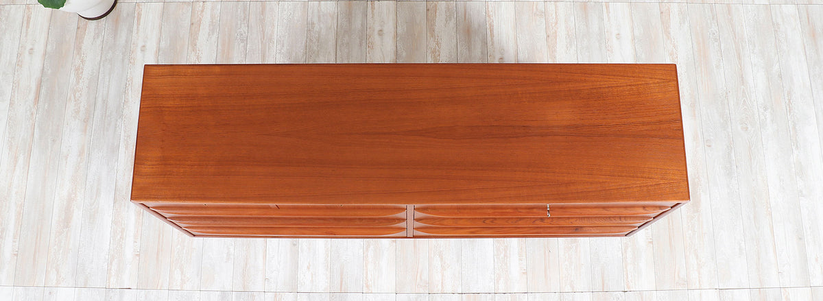 Danish Modern Teak 9-Drawer Dresser