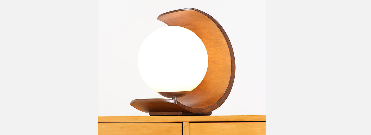 Arthur Jacobs ”Half Moon” Table Lamp for Modeline