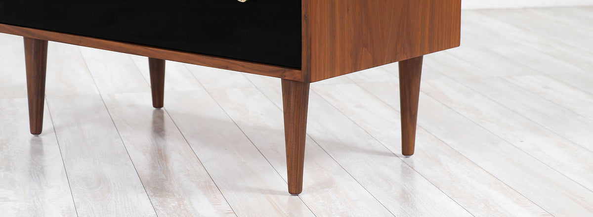 Pair Greta M. Grossman Two-Tone Lacquered & Walnut Chests for Glenn of California