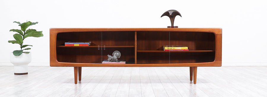 Johannes Andersen Low Profile Teak Credenza for Uldum Møbelfabrik