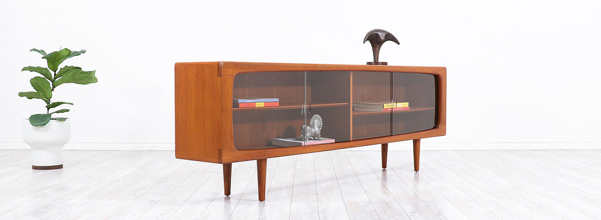 Johannes Andersen Low Profile Teak Credenza for Uldum Møbelfabrik
