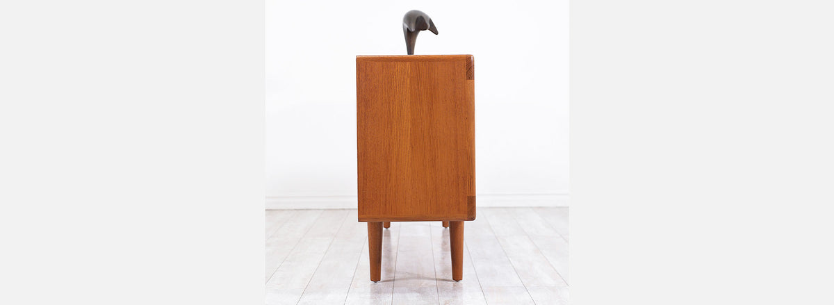 Johannes Andersen Low Profile Teak Credenza for Uldum Møbelfabrik