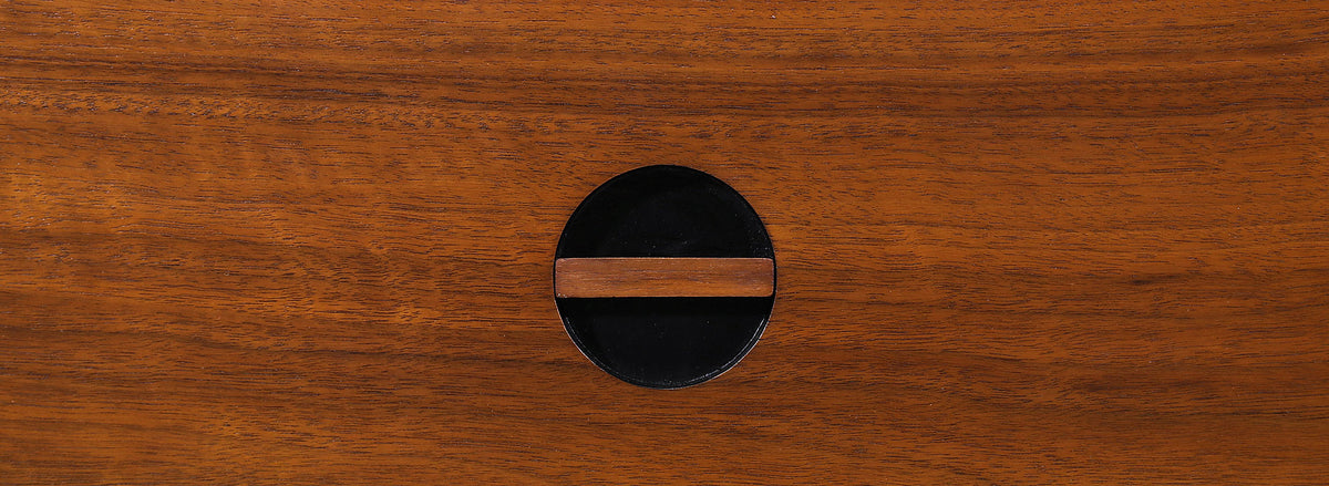 Mid-Century Modern Dresser with Lacquered Bowtie Style Drawers