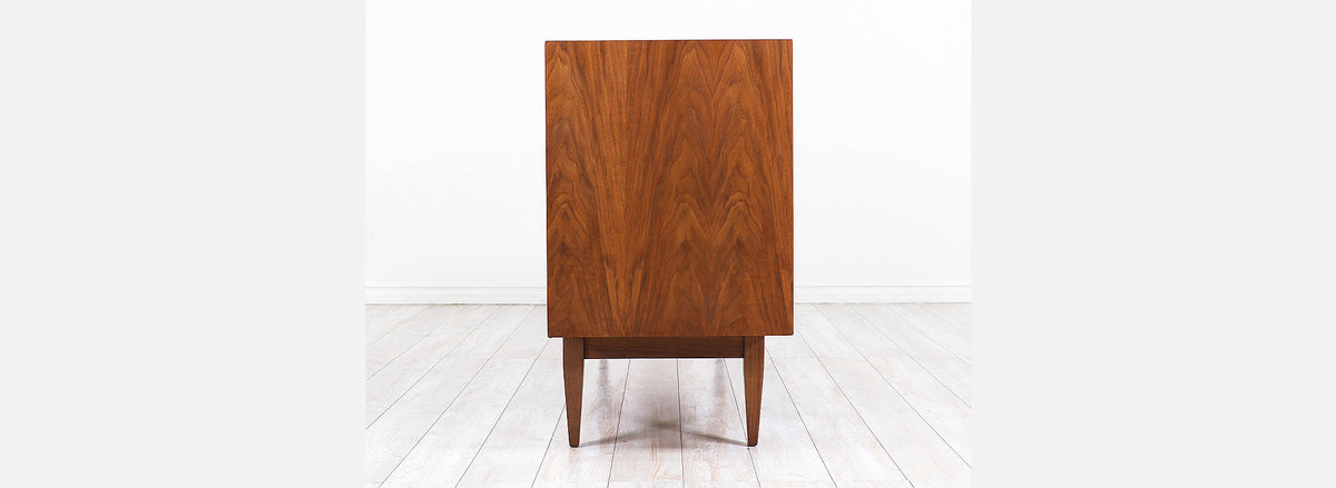 Mid-Century Modern Dresser with Lacquered Bowtie Style Drawers