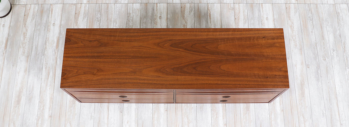 Mid-Century Modern Dresser with Lacquered Bowtie Style Drawers