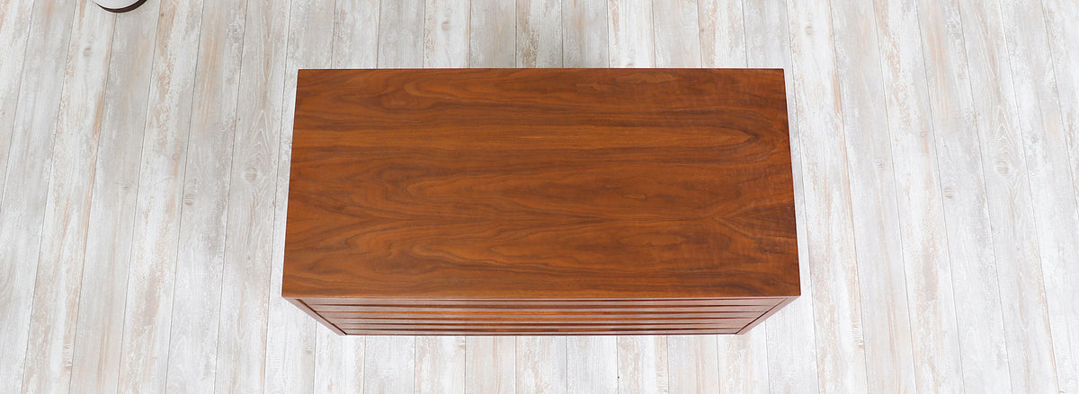 Mid-Century Modern Chest with Lacquered Bowtie Style Drawers