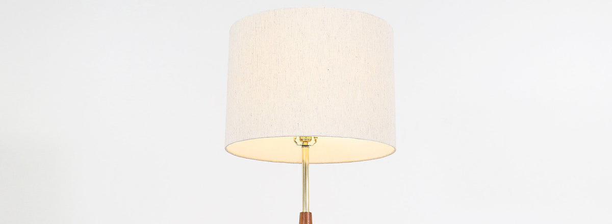 Mid-Century Walnut Floor Lamp