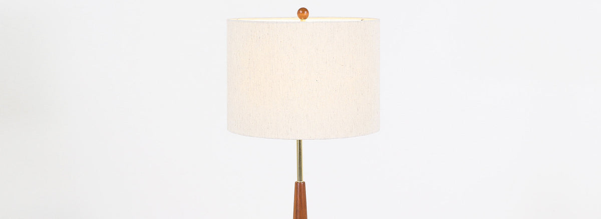 Mid-Century Walnut Floor Lamp