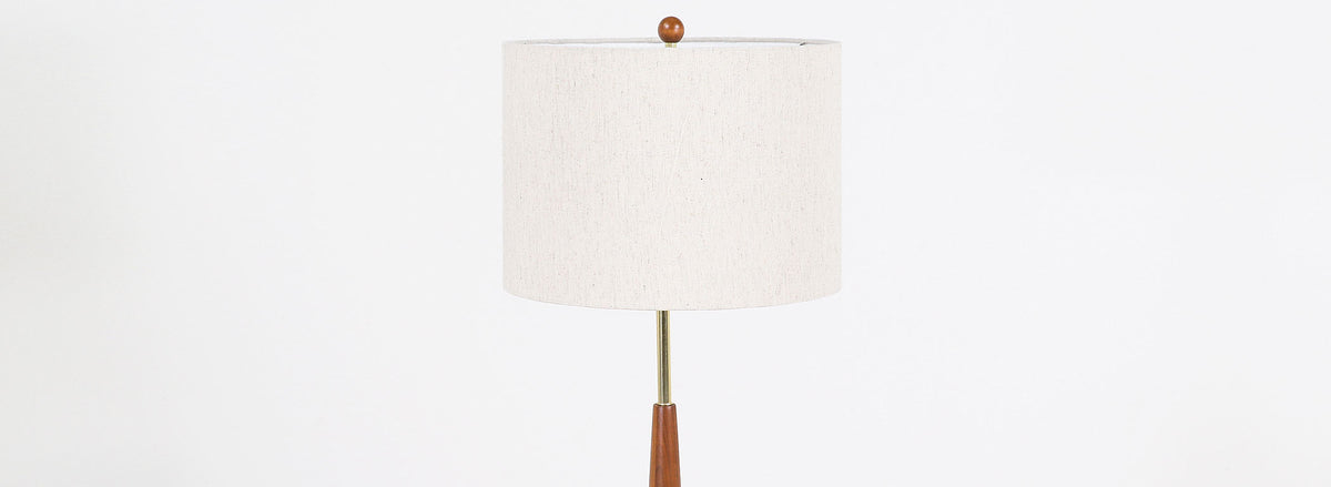 Mid-Century Walnut Floor Lamp
