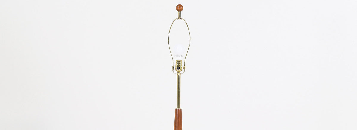 Mid-Century Walnut Floor Lamp