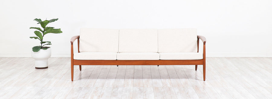 Folke Ohlsson Model 72-S Teak Sofa for Dux